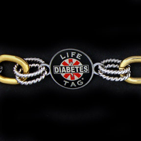 LIFETAG Medical ID Gold Clad Oval Link Bracelet LIFETAG, Medical ID, Gold, Plated, Oval, Link, Bracelet